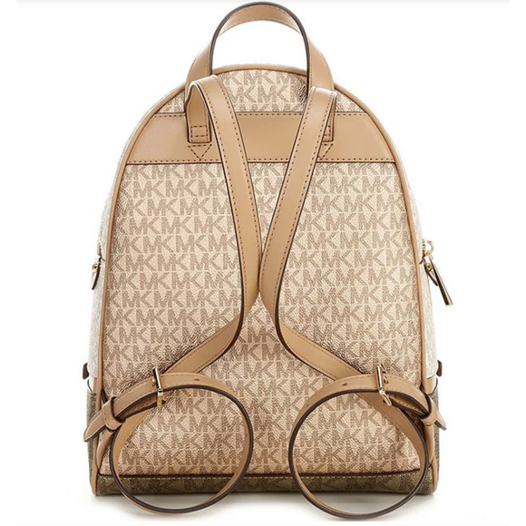 NWT Michael Kors Rhea Medium Metallic Signature Logo Backpack & Trifold Wallet main image 6